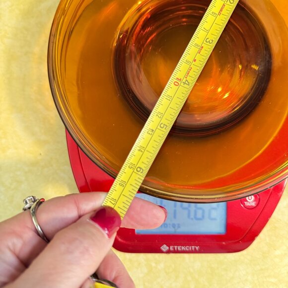 Vintage Duralex 1970's Amber Glass Salad Plates Set Of 4 - Picture 6 of 6